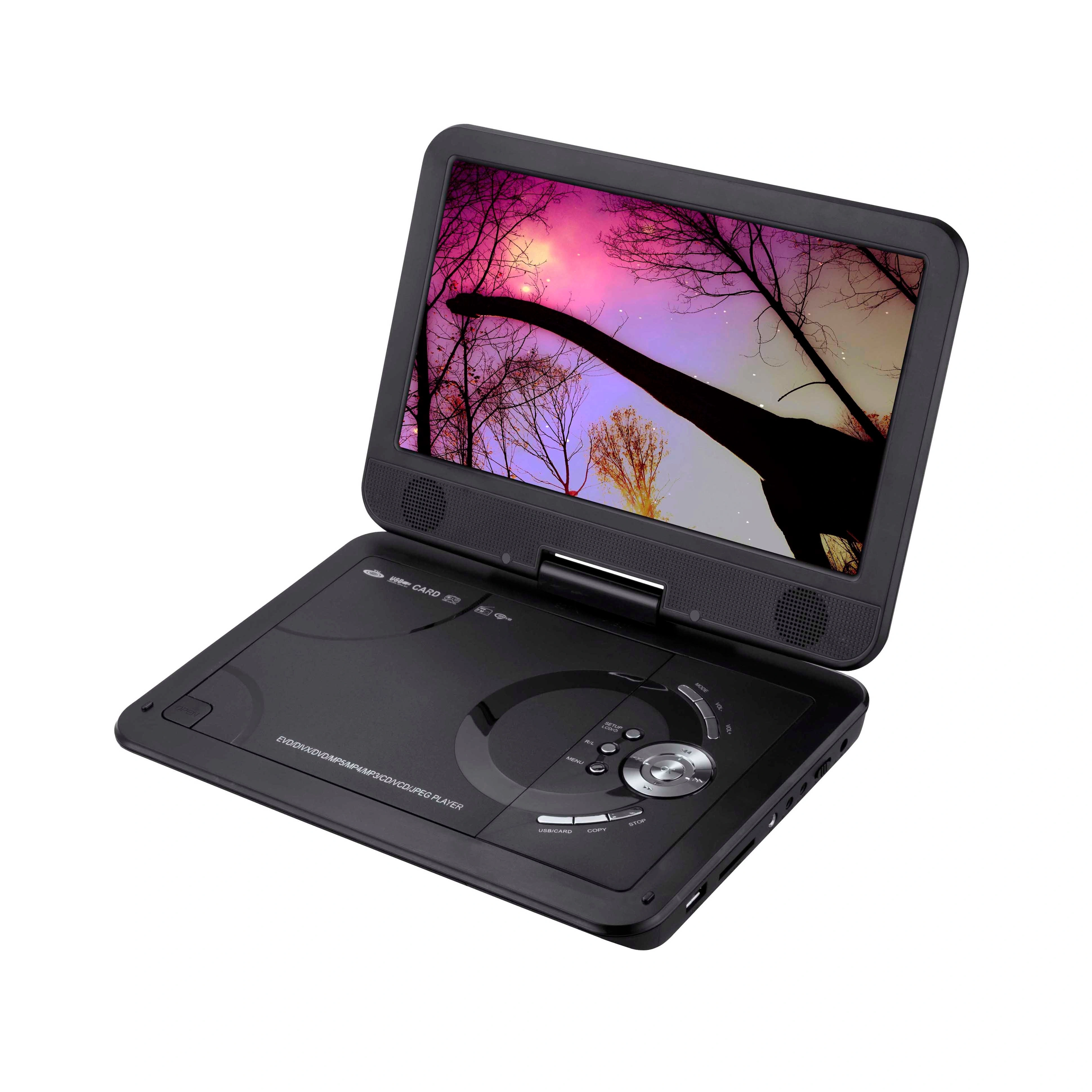 Big Screen Fun: 10.1" Portable DVD Player - Swivel & Rechargeable!